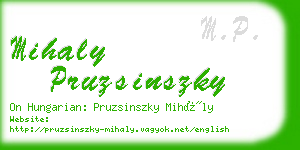 mihaly pruzsinszky business card